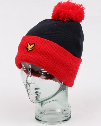 Lyle And Scott Walsh Bommelmütze Rot/Marineblau