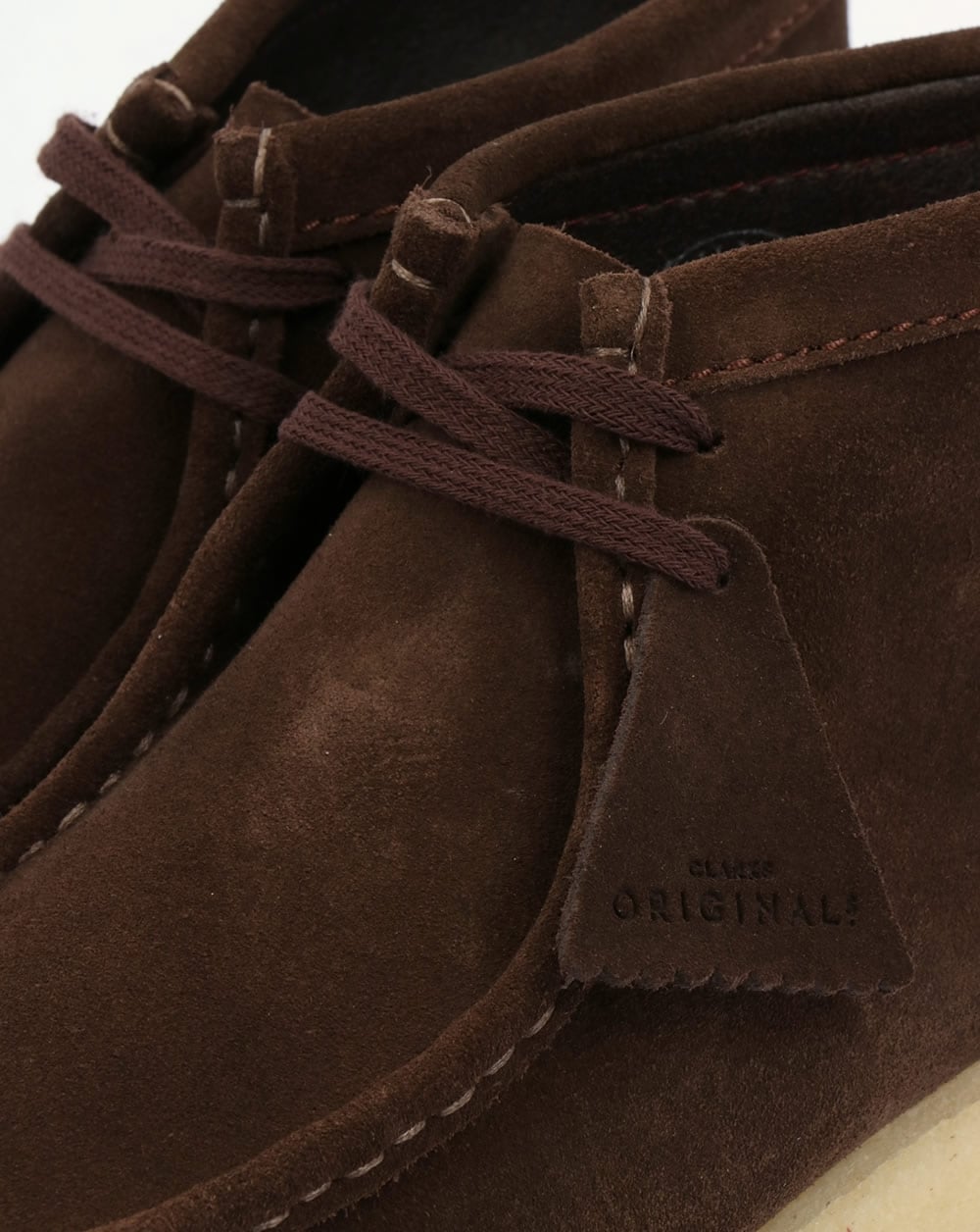 Clarks Originals Wallabee Wildlederstiefel Dunkelbraun