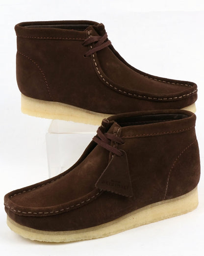 Clarks Originals Wallabee Wildlederstiefel Dunkelbraun