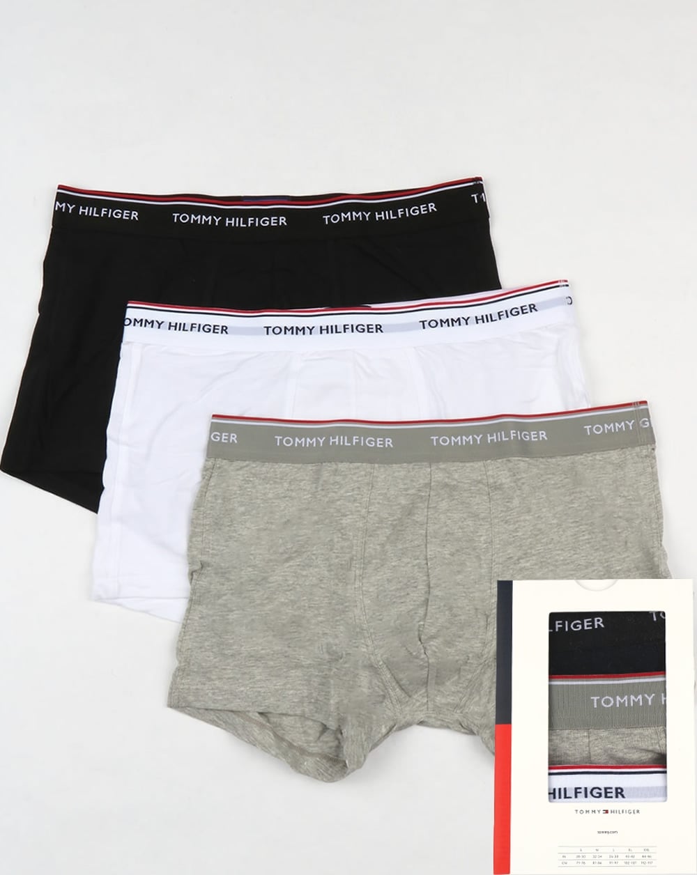 Tommy Hilfiger 3er-Pack Boxershorts Schwarz/Weiß/Grau