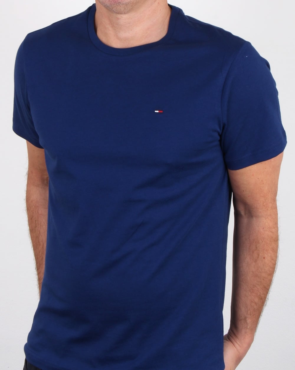 Tommy Hilfiger Cotton Crew Neck T Shirt Blue
