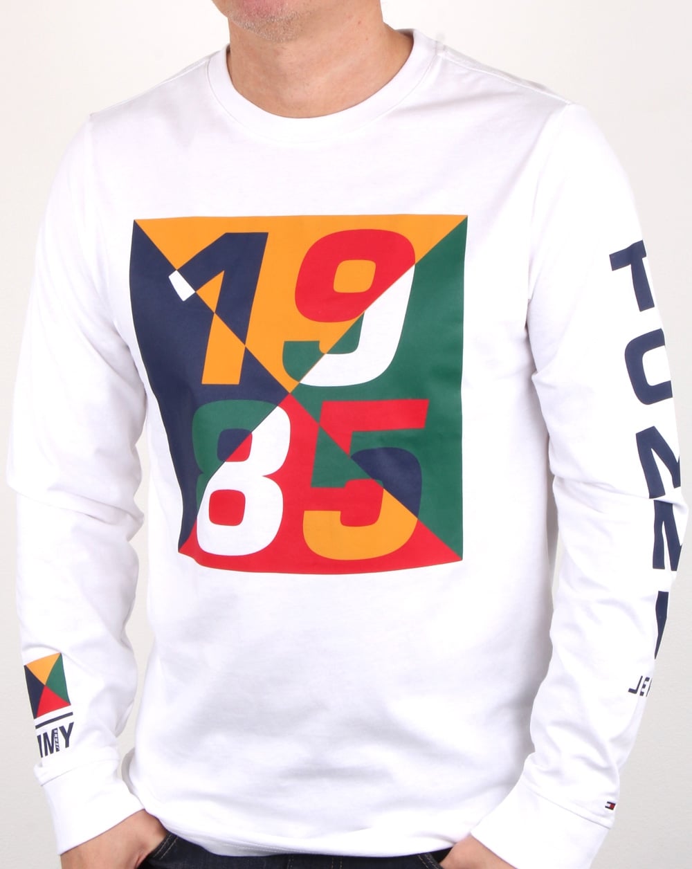 Tommy Hilfiger 1985 Print Langarm-T-Shirt Weiß
