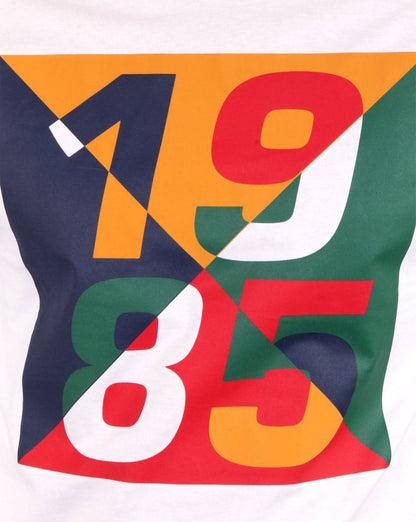 Tommy Hilfiger 1985 Print Langarm-T-Shirt Weiß
