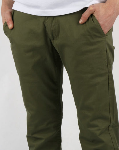 Farah Elm Chino-Twillhose Militärgrün
