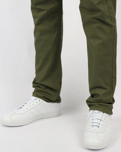 Farah Elm Chino-Twillhose Militärgrün