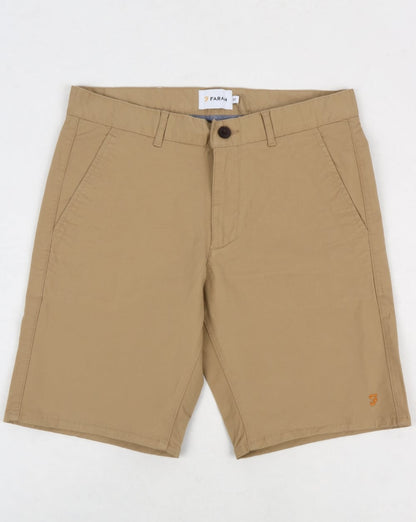 Farah Hawk Chino-Twill-Shorts Helles Sand