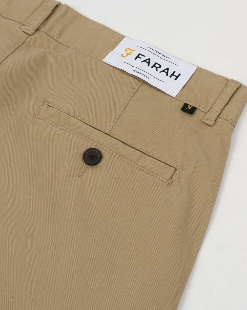 Farah Hawk Chino-Twill-Shorts Helles Sand
