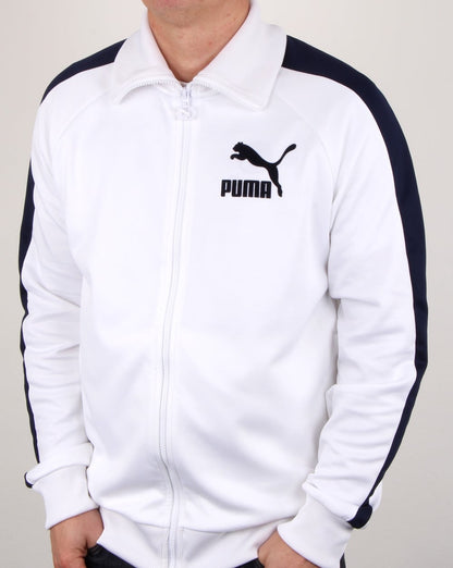 Puma T7 Vintage Trainingsjacke Weiß/Marineblau