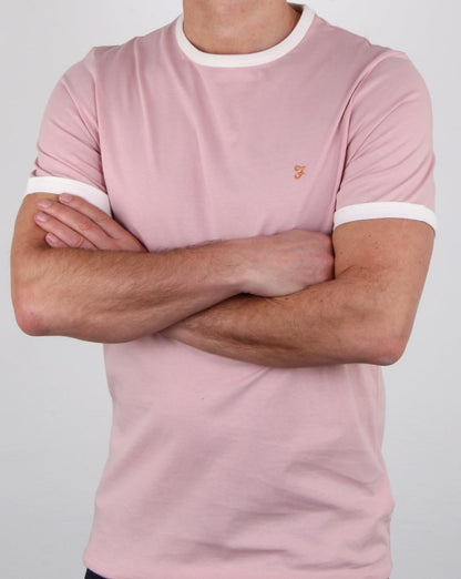 Farah Groves Ringer T-Shirt Rosa