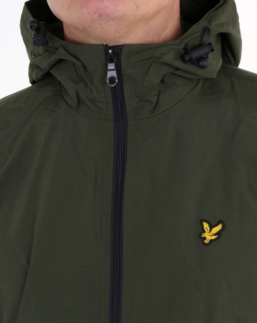 Lyle And Scott – Durchgehende Kapuzenjacke mit Reißverschluss in dunklem Salbeigrün