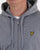 Lyle And Scott Zip Through Hoodie Mid Grey Marl