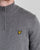 Lyle And Scott Quarter Zip Jumper Mid Grey Marl