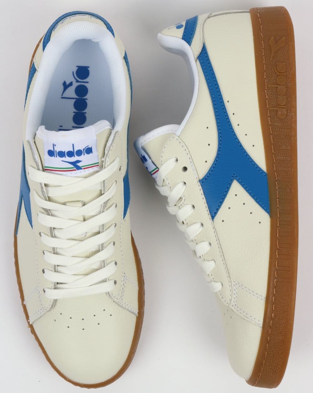 Diadora Game L Low Trainers White/Imperial Blue