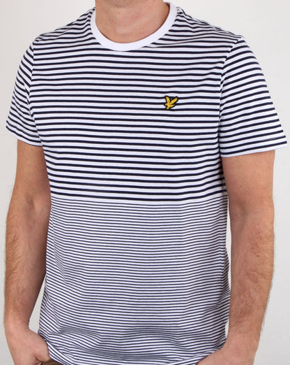 Lyle And Scott – Gestreiftes T-Shirt in Marineblau
