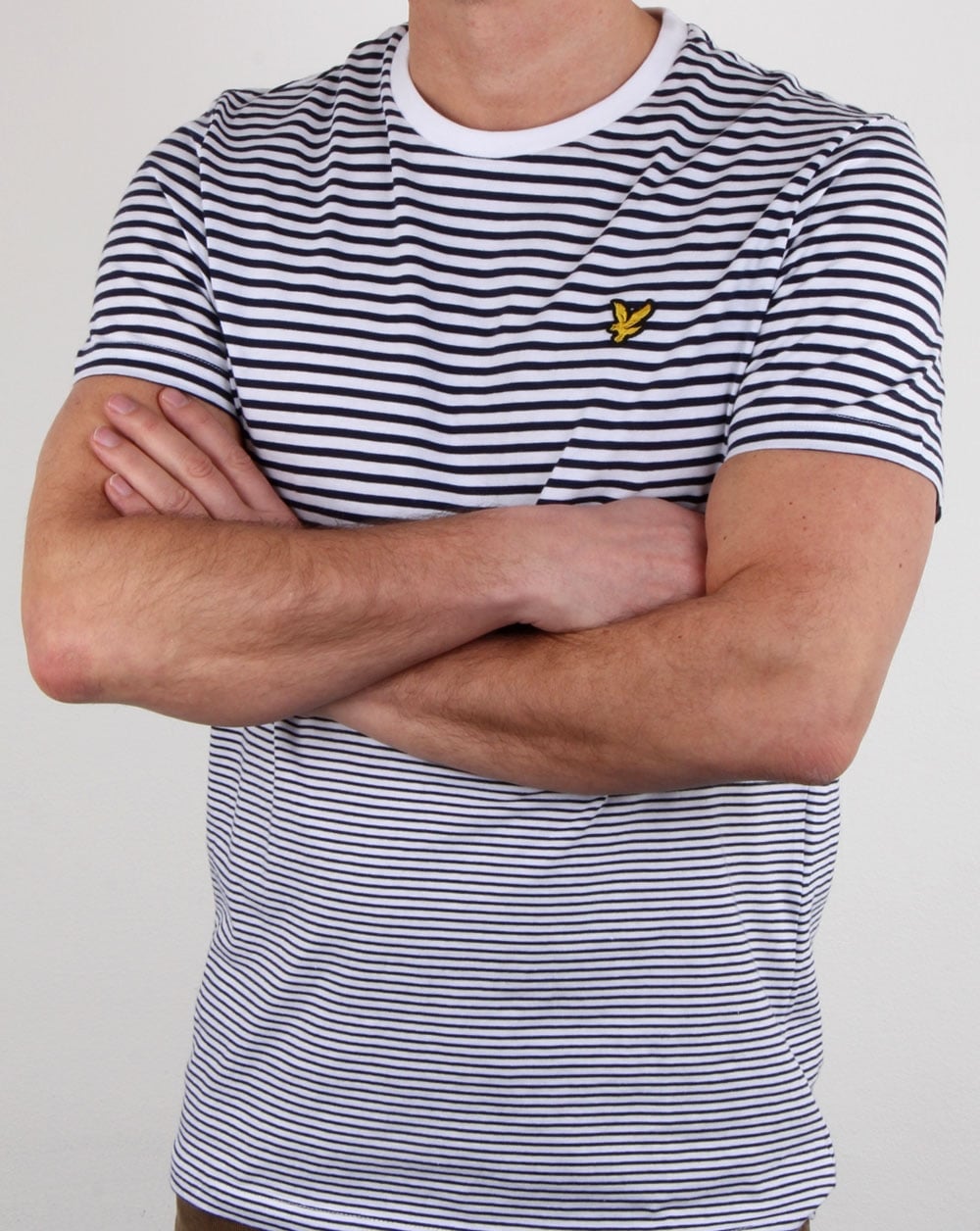 Lyle And Scott – Gestreiftes T-Shirt in Marineblau