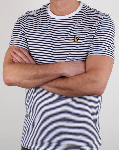 Lyle And Scott – Gestreiftes T-Shirt in Marineblau