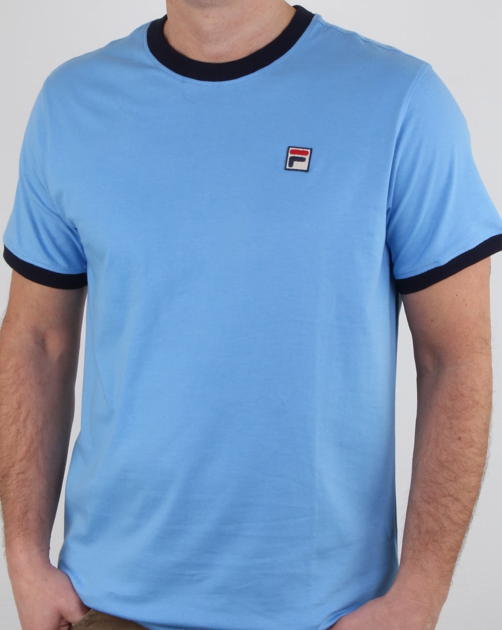 Fila Vintage Ringer T-Shirt Seeblau/Marineblau