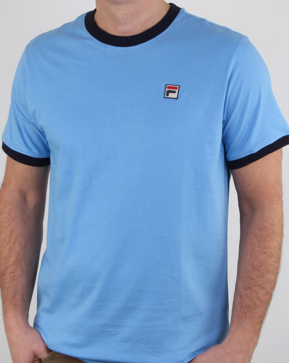 Fila Vintage Ringer T-Shirt Seeblau/Marineblau