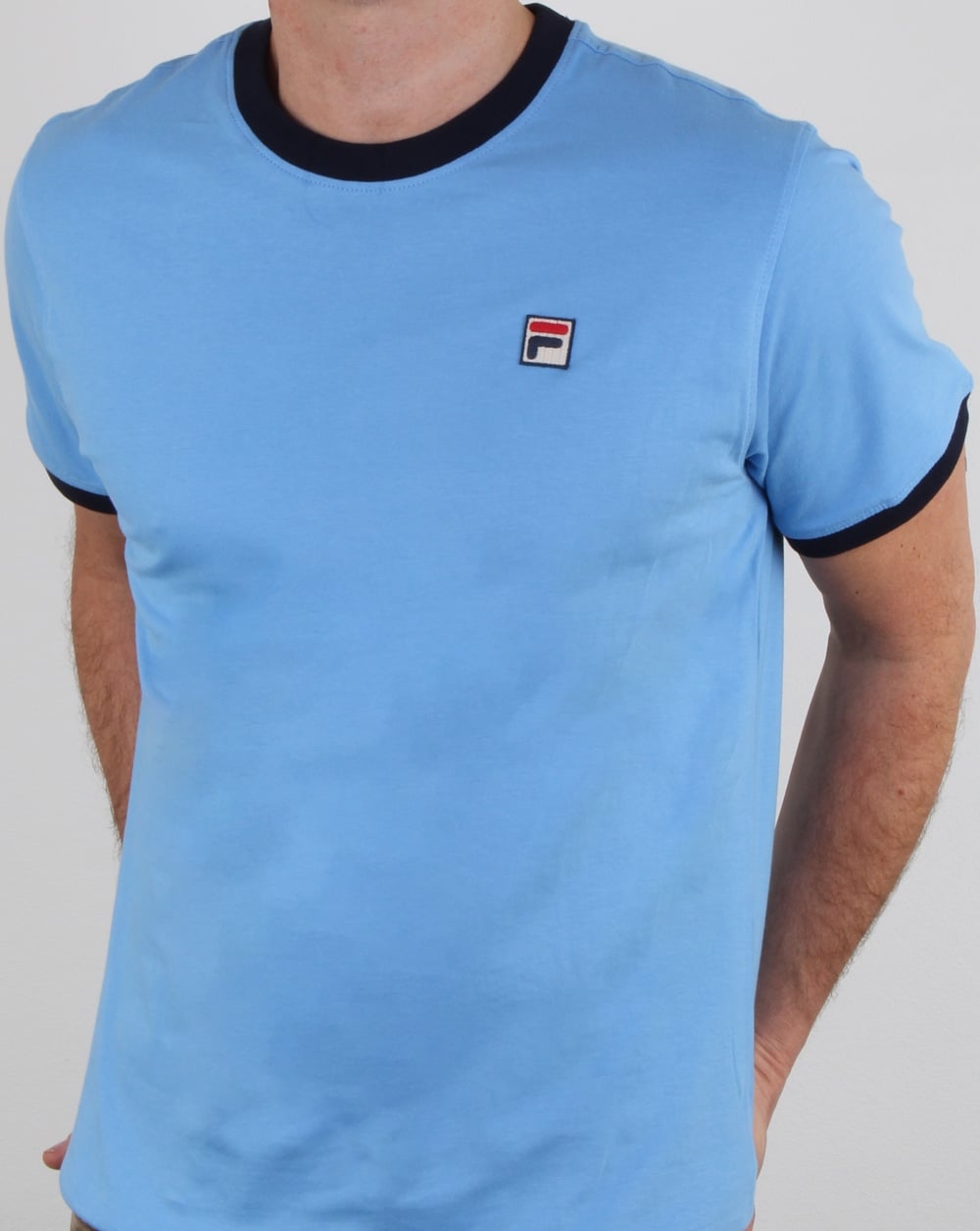 Fila Vintage Ringer T-Shirt Seeblau/Marineblau