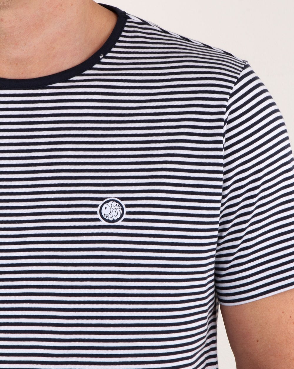 Pretty Green Gestreiftes Feeder T-Shirt Marineblau