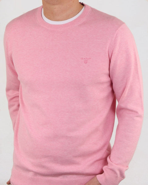 Gant Cotton Crew knit Pink Melange