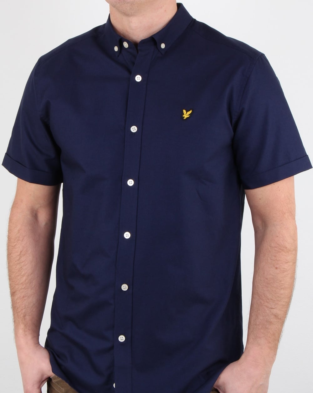 Lyle And Scott Kurzarm-Oxford-Hemd, Marineblau
