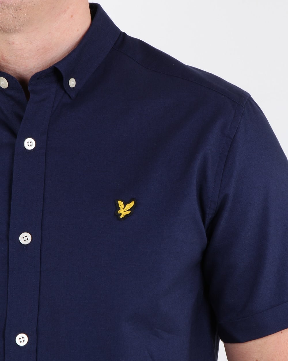 Lyle And Scott Kurzarm-Oxford-Hemd, Marineblau