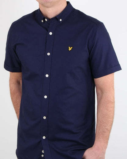 Lyle And Scott Kurzarm-Oxford-Hemd, Marineblau