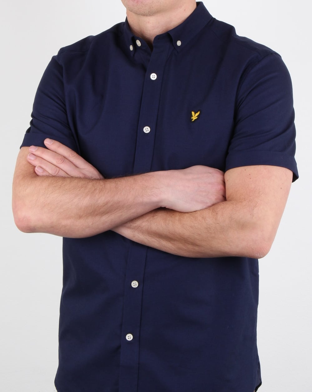 Lyle And Scott Kurzarm-Oxford-Hemd, Marineblau