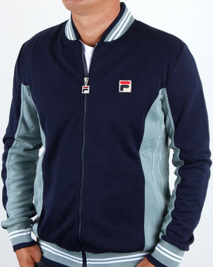 Fila Vintage Settanta Pro F-Badge Trainingsjacke Marineblau/Stahl