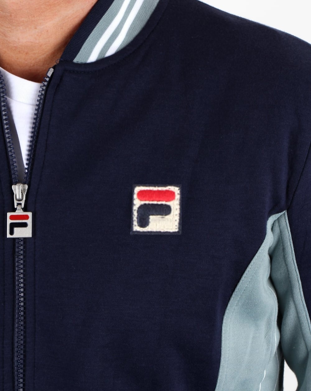 Fila Vintage Settanta Pro F-Badge Trainingsjacke Marineblau/Stahl