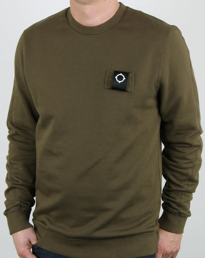 Ma.strum Training Crew Sweatshirt Helles Khaki