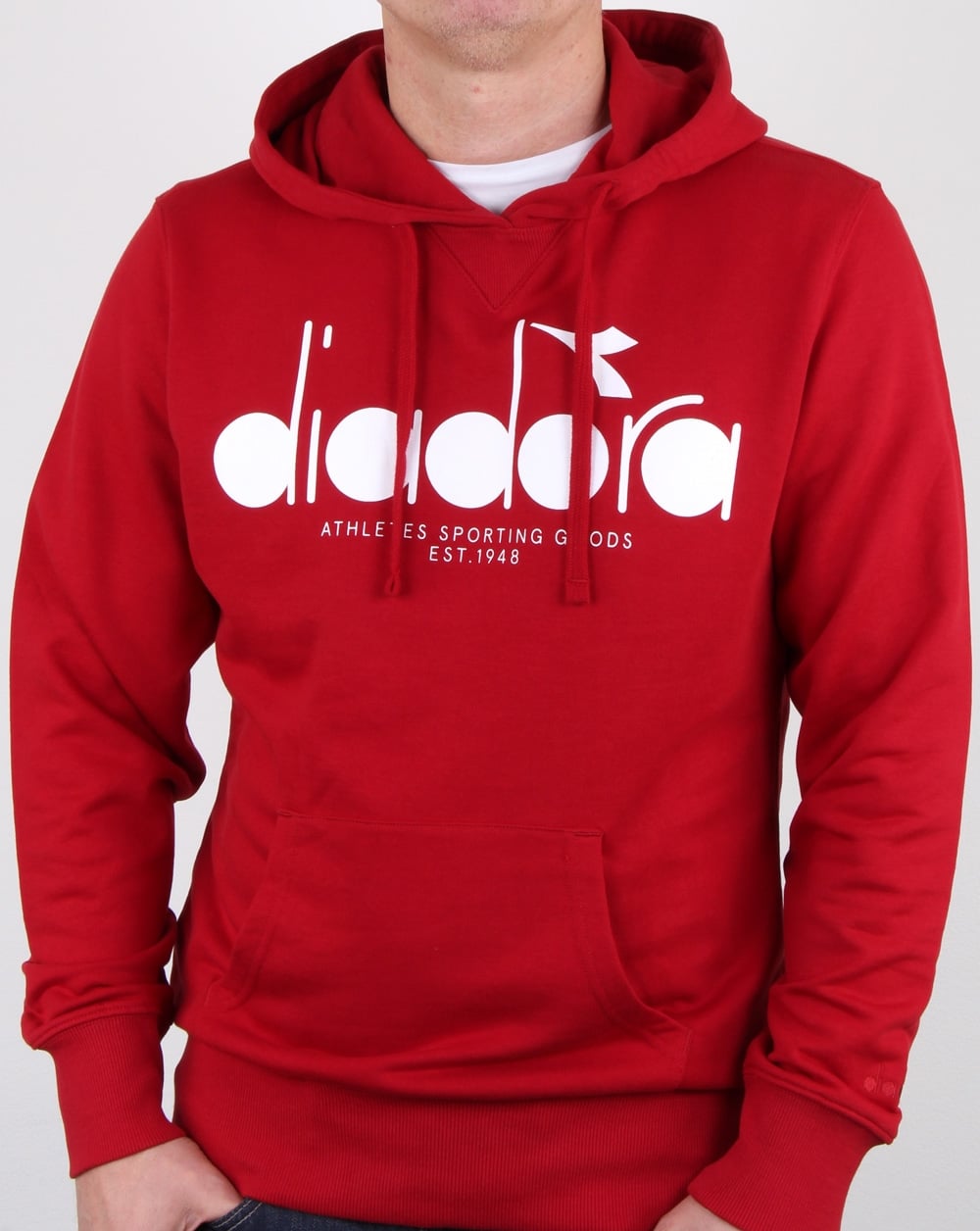 Diadora Logo Hoodie Rot