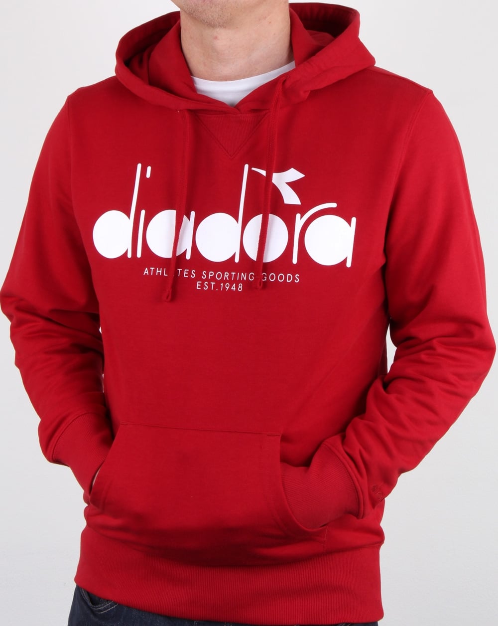 Diadora Logo Hoodie Rot