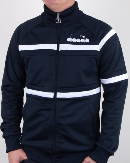 Diadora 80s Track Top Blauer Denim/optisches Weiß
