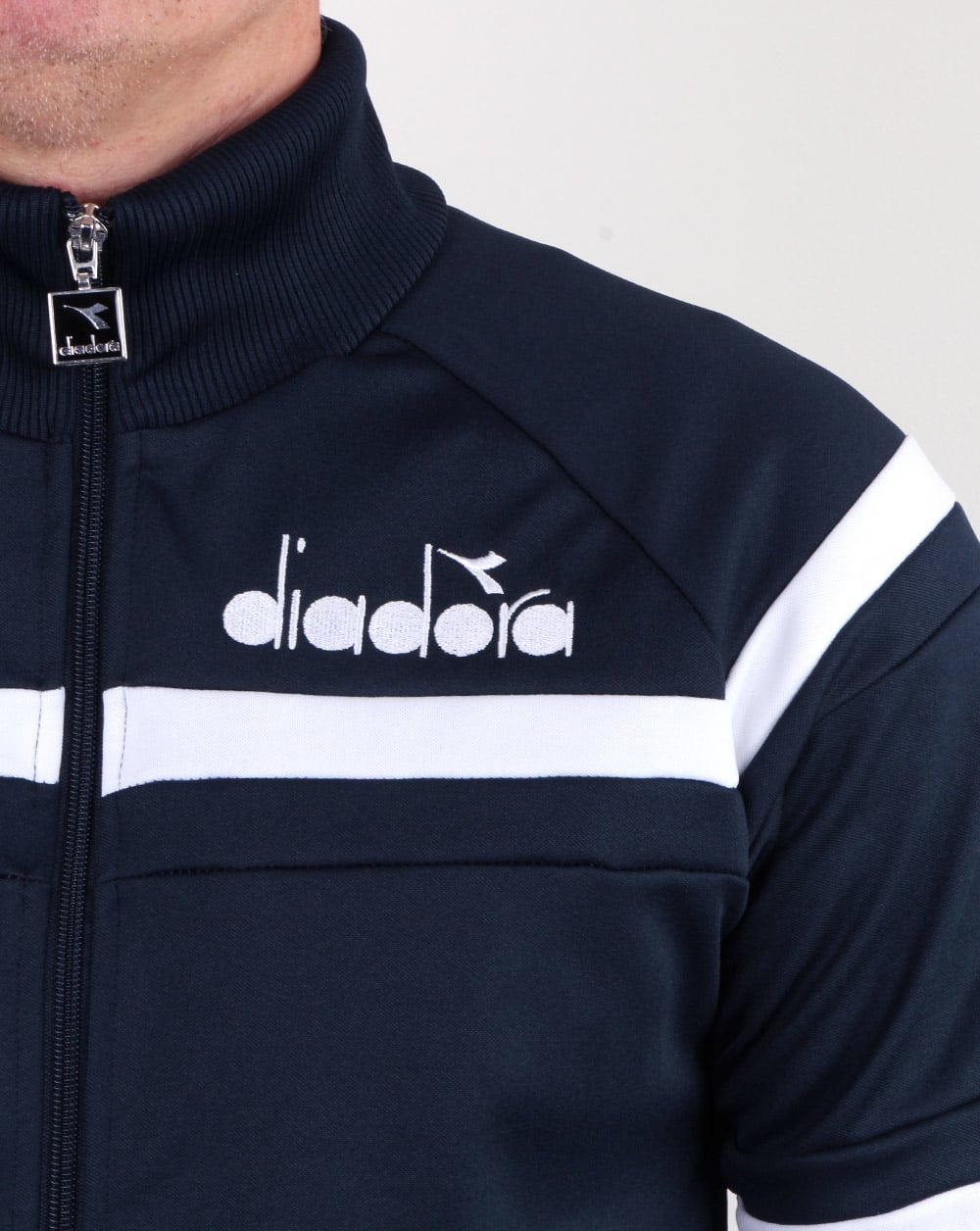 Diadora 80s Track Top Blauer Denim/optisches Weiß