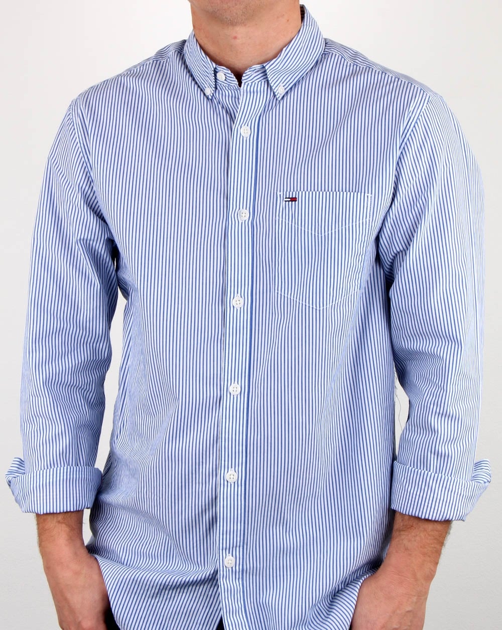 Tommy Hilfiger Classic Stripe Shirt Weiß Blau
