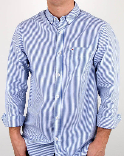 Tommy Hilfiger Classic Stripe Shirt Weiß Blau
