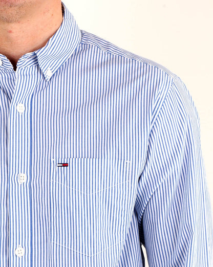 Tommy Hilfiger Classic Stripe Shirt Weiß Blau