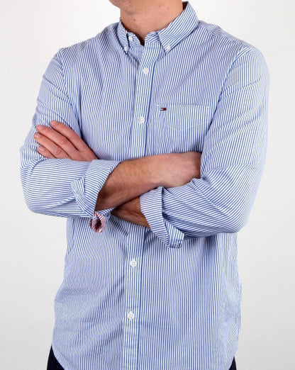 Tommy Hilfiger Classic Stripe Shirt Weiß Blau