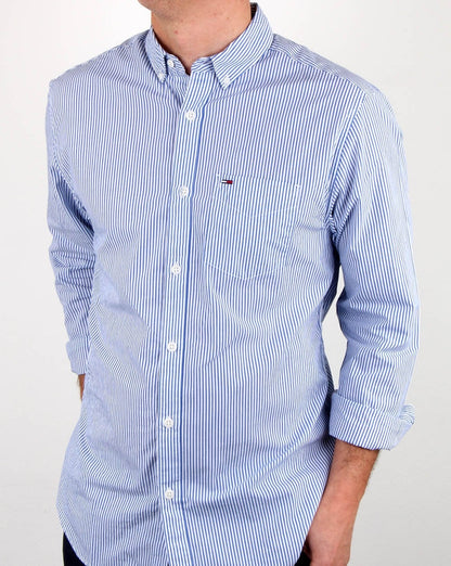 Tommy Hilfiger Classic Stripe Shirt Weiß Blau