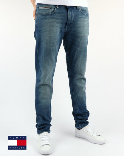Tommy Hilfiger Steve Slim Tapered Fit Jeans Beere Mittelblau Komfort