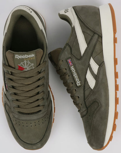 Reebok Classic Leather TL Sneaker in verwaschenem Olivgrün/Kreide