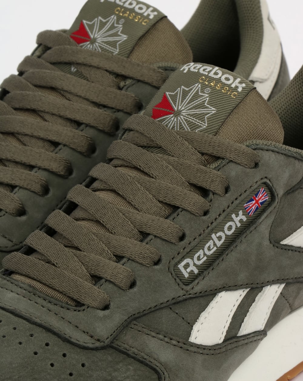 Reebok Classic Leather TL Sneaker in verwaschenem Olivgrün/Kreide