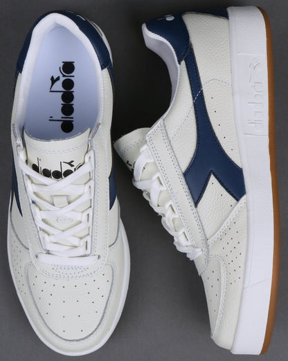 Diadora B. Elite L Sneakers Weiß/Marineblau – Gummi