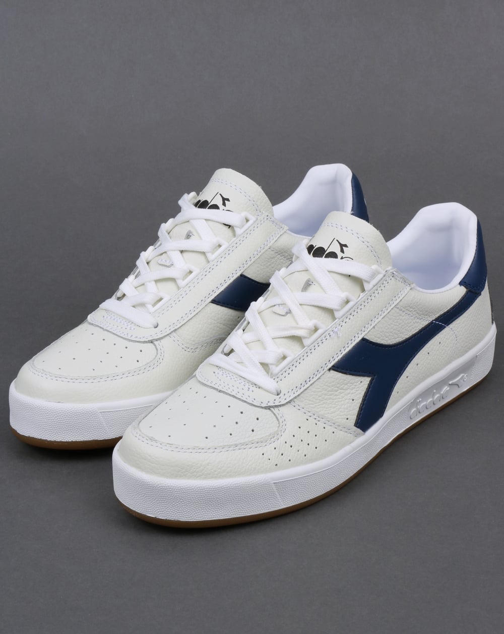 Diadora B. Elite L Trainers White/Navy - Gum