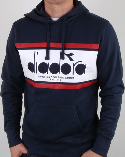 Diadora Spectra Hoody Denimblau/Weiß/Rot