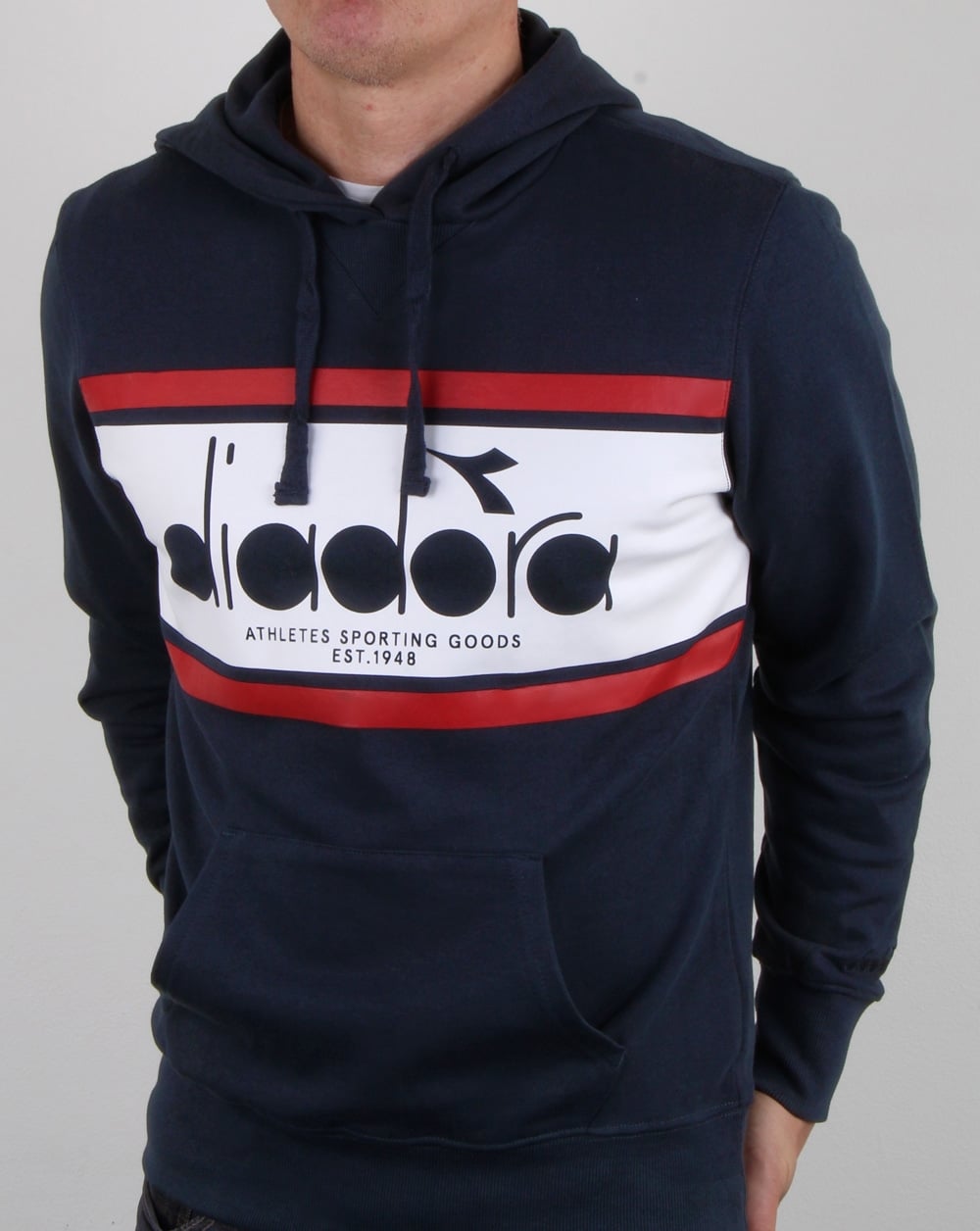 Diadora Spectra Hoody Denimblau/Weiß/Rot