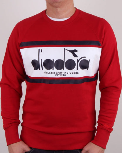 Diadora Spectra Sweatshirt Rot/Weiß/Blau Denim
