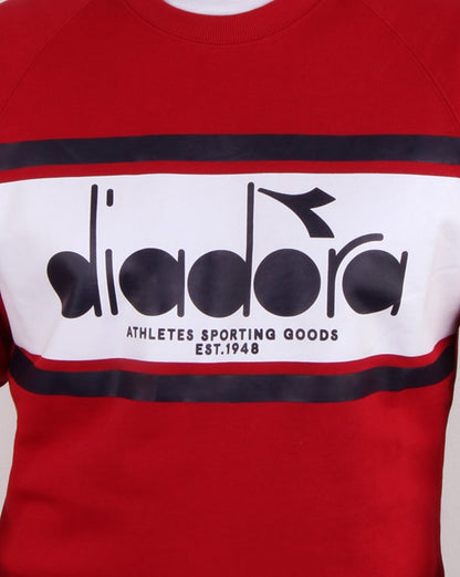 Diadora Spectra Sweatshirt Rot/Weiß/Blau Denim